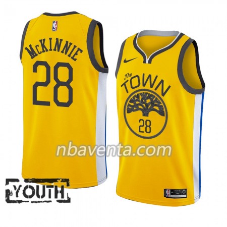 Camiseta Niños Golden State Warriors Alfonzo Mckinnie 28 2018-19 Nike Amarillo Swingman